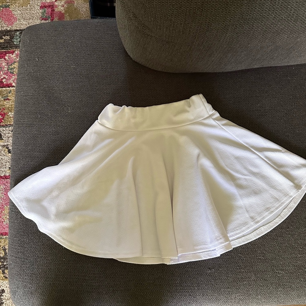 White Women's Flared Skirt